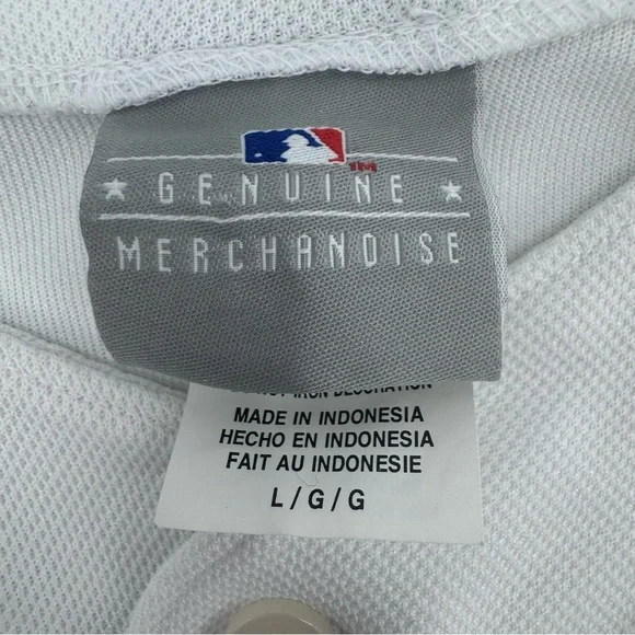 Detroit Tigers Brandon Inge #15 MLB Jersey White Navy Size Large (T1) - Picture 8 of 9